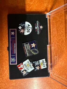 2022 MLB World Series Champions Houston Astros 5-Piece Pin Set in Collector Case